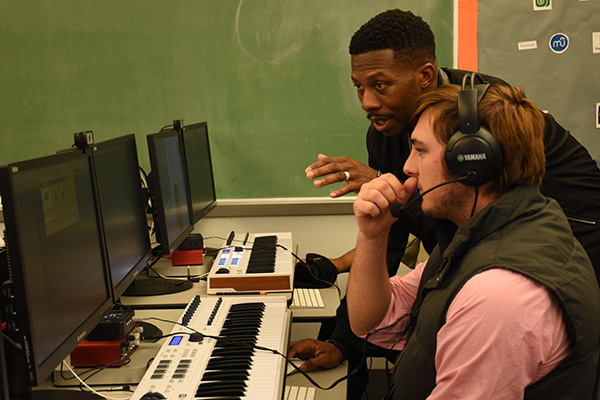 Mac mini computers, keyboards and various programs will be used to create anything from written scores to electronic dance music.