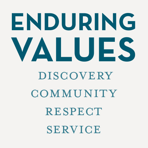 Discovery, Community, Respect, Service