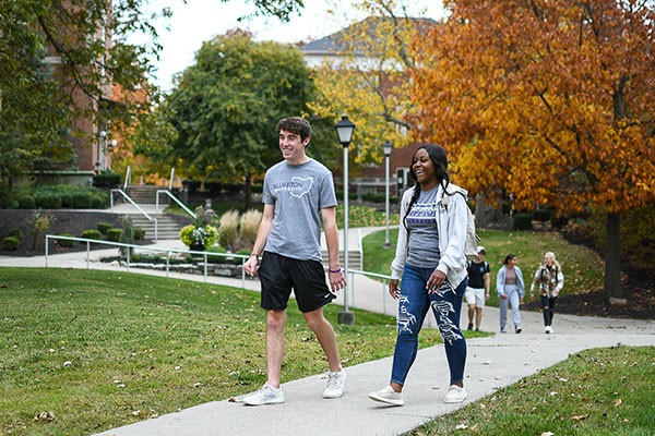 Walking on campus Walking on campus