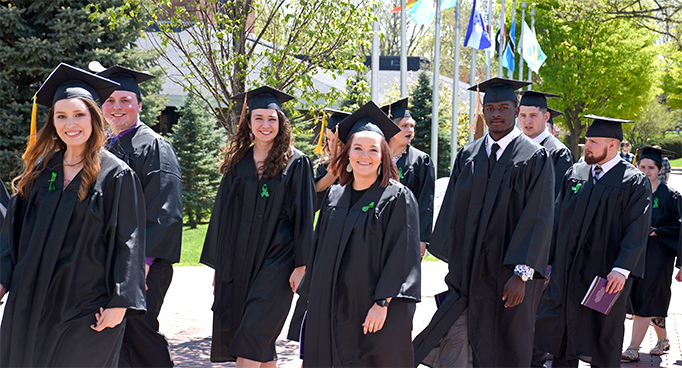 Bluffton students at graduation